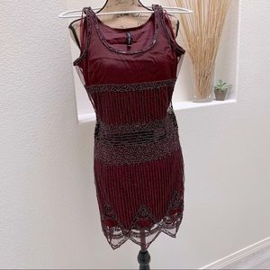 WALTER BAKER (W118) beaded cocktail dress SUE WONG INSPIRED